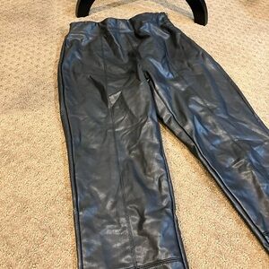 Black leather pants